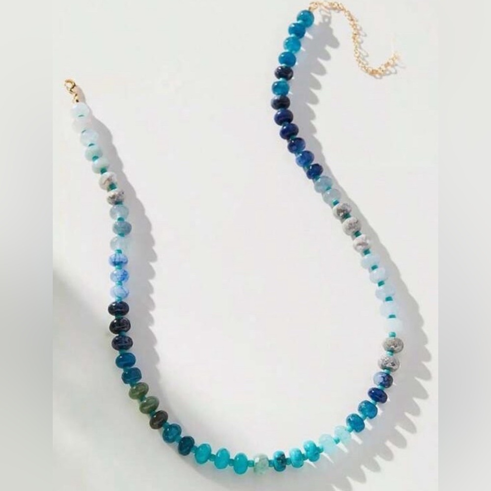 Boho summer beaded necklace #1248